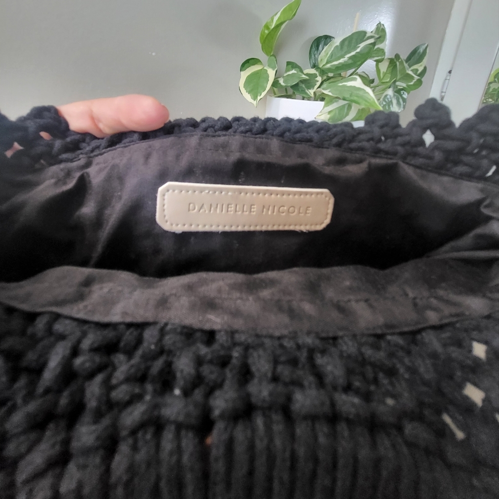 Danielle Nicole, Macrame Cross Body Bag, Black - image 3